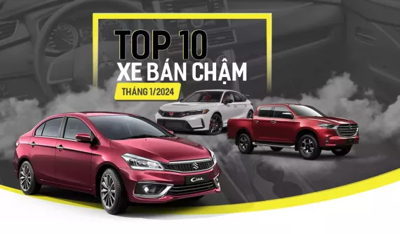 10 mẫu ô tô bán chậm nhất Việt Nam tháng 1/2024: Toyota Innova Cross bất ngờ góp mặt