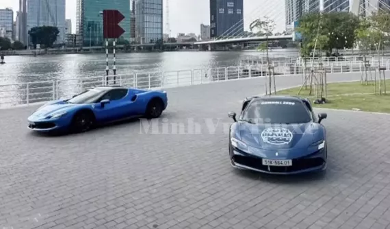Cặp siêu xe Ferrari mui trần của Cường "Đô-la" và 1 đại gia Việt đã lên bộ tem của hành trình xe lớn nhất thế giới Gumball 3000