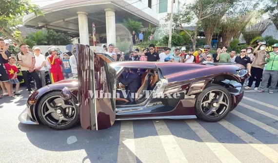 Siêu phẩm Koenigsegg Regera hơn 100 tỷ đồng của Hoàng Kim Khánh xuất hiện ở Nha Trang