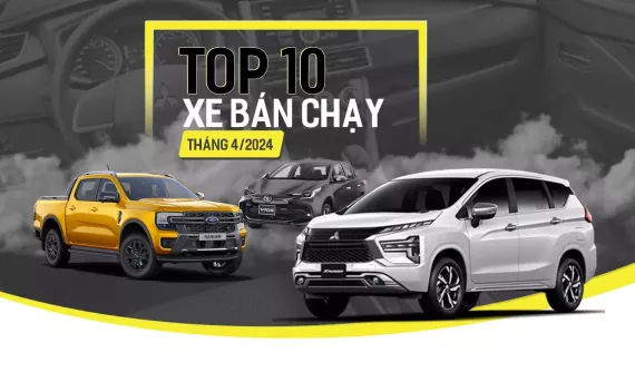 10 mẫu ô tô bán chạy nhất Việt Nam tháng 4/2024: Toyota Vios và Yaris Cross hút khách nhất phân khúc, Honda CR-V bất ngờ góp mặt