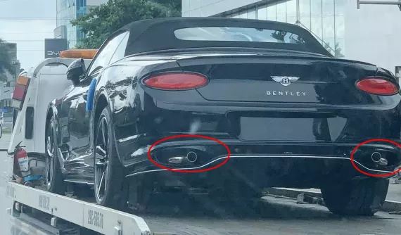 Bentley Continental GTC S V8 Vietnam Skyline Edition dành riêng cho thị trường Việt Nam đã về nước, ống xả đáng chú ý