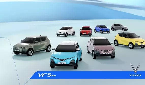 VinFast VF5 Plus được bổ sung 4 màu sắc nâng cao có giá 10 triệu đồng