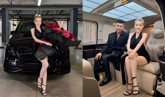 Cặp đôi "chú - cháu" Lương Bằng Quang và Ngân 98 tậu Mercedes-Benz V-Class độ Maybach