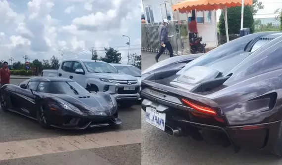 Siêu phẩm Koenigsegg Regera của Hoàng Kim Khánh xuất hiện tại cửa khẩu Hoa Lư: Xin giấy thông hành để chuẩn bị sự kiện lớn