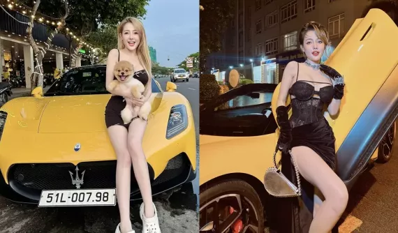 Cận cảnh siêu xe mui trần Maserati MC20 Cielo gần 20 tỷ đồng của cặp đôi "cháu - chú" Ngân 98 và Lương Bằng Quang