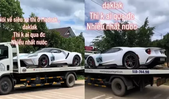 Gumball 3000: Siêu xe Ford GT '67 Heritage Edition hơn 80 tỷ đồng của "Qua" Vũ bị bắt gặp vận chuyển về Tp.HCM