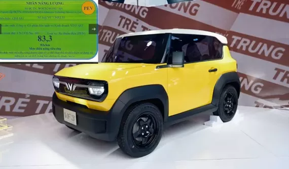 VinFast VF3 lộ thông số tiêu thụ chỉ 83,3 Wh/km, trở thành xe tiết kiệm điện nhất Việt Nam