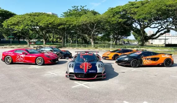 Đại gia tiết lộ dàn siêu xe sẽ tham dự Gumball 3000 ở Singapore: Có bom tấn Pagani Huayra BC Roadster