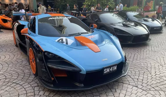 Giới đại gia Singapore họp mặt 6 siêu phẩm McLaren Senna trong sự kiện đội F1 McLaren áp đảo chiến thắng