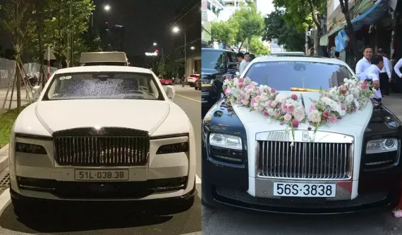 Bộ đôi xe Rolls-Royce có biển số cặp 38 của Minh "Nhựa": 1 biển bấm ngẫu nhiên, 1 biển đấu giá