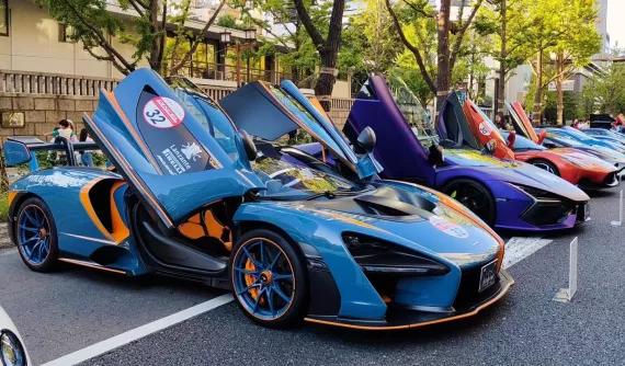 Video: Hàng trăm siêu xe megacar và hypercar tụ tập tại Nhật Bản