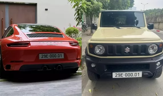 Biển số 29E-000.01 tiếp tục "đổi chủ":  Từ Vios sang Porsche 911 giờ lại về Suzuki Jimny
