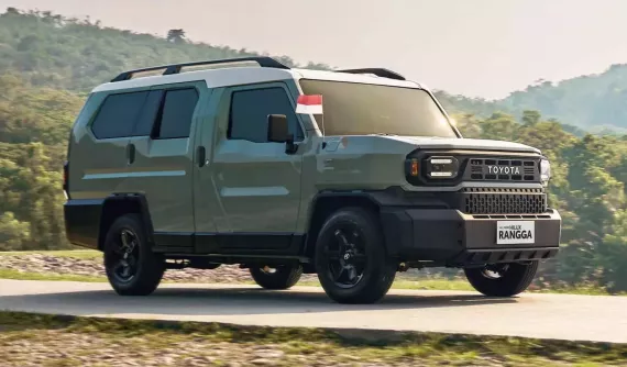 Xe bán tải Toyota Hilux Champ biến thành SUV 7 chỗ theo phong cách độc lạ