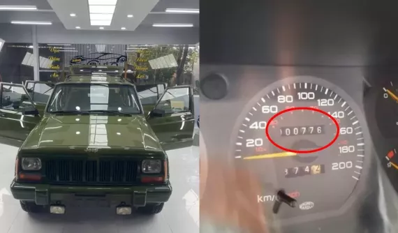Jeep Cherokee hơn 21 năm chỉ mới đi được 1.249 km của người sưu tập xe Long An