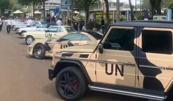 Video dàn xe Mercedes-Benz đầy thú vị của "Qua" Vũ đang trưng bày tại lễ hội cà phê BMT 2025