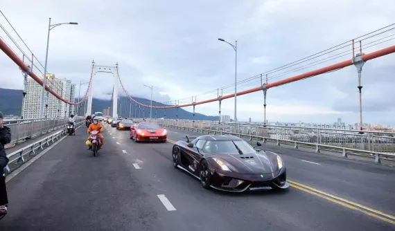 Dàn siêu xe gần 400 tỷ đồng của đại gia Hoàng Kim Khánh diễu hành tại Đà Nẵng: Koenigsegg Regera tái xuất