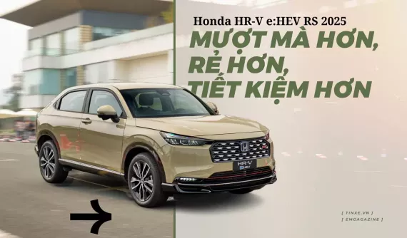 Honda HR-V e:HEV RS 2025: Mượt mà hơn, rẻ hơn, tiết kiệm hơn