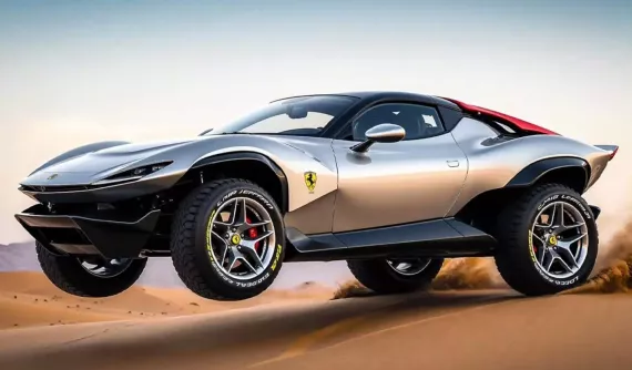 Xuất hiện hình ảnh phác thảo về siêu xe Ferrari off-road, câu trả lời hoàn hảo cho Lamborghini Sterrato