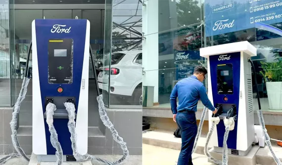 Ford Việt Nam lắp trạm sạc tại hàng loạt đại lý trước ngày ra mắt mẫu ô tô điện Mustang Mach-E
