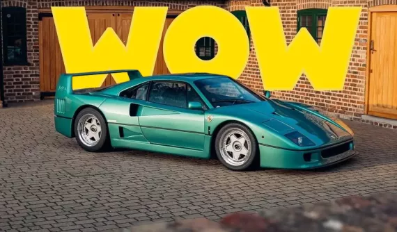 Lạ mắt với Ferrari F40 mang màu xanh Verde Fortunato, giá có thể vài triệu USD