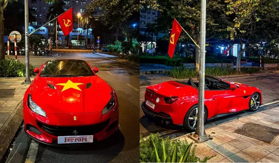 Ferrari Portofino M khác lạ với "bộ áo" đặc biệt nhân dịp 80 năm Quốc khánh 2-9