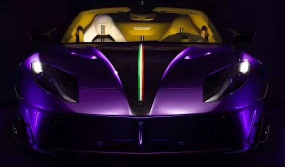 Không thể tin được khi Mansory lại nghĩ ra bộ áo màu tím cho sản phẩm độ Ferrari 812 Superfast