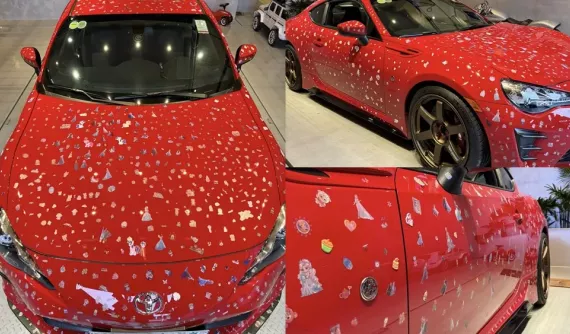 Cường "Đô-la" được vợ và 2 con cưng "cá nhân hóa" cho xe Toyota 86 số sàn độc nhất