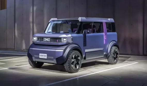 Dacia Hipster - xe tái định nghĩa ô tô điện giá rẻ, dùng điện thoại thông minh thay màn hình giải trí