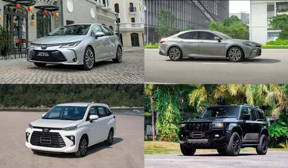10 ô tô bán kém nhất Việt Nam tháng 1/2026: Xe Toyota chiếm một nửa