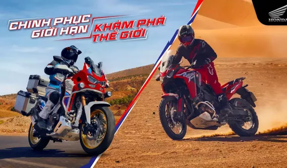 Honda Africa Twin 2026 ra mắt Việt Nam với màu sắc và tem xe mới
