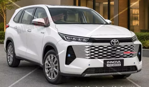 Rò rỉ thiết kế của Toyota Innova Cross 2027 với đầu xe mới mang phong cách Hilux