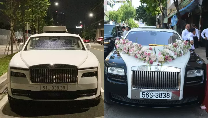 Bộ đôi xe Rolls-Royce có biển số cặp 38 của Minh "Nhựa": 1 biển bấm ngẫu nhiên, 1 biển đấu giá