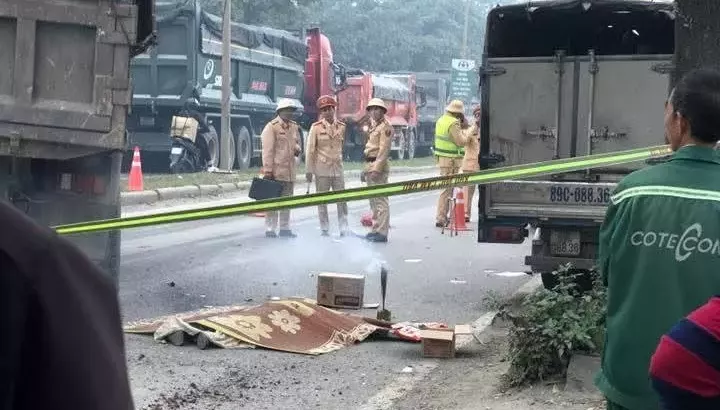 Video hé lộ khoảnh khắc 2 ô tô tải va chạm khiến 1 CSGT tử vong tại Thái Nguyên