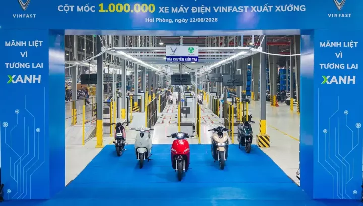 VinFast xuất xưởng chiếc xe máy điện thứ 1 triệu sau 8 năm