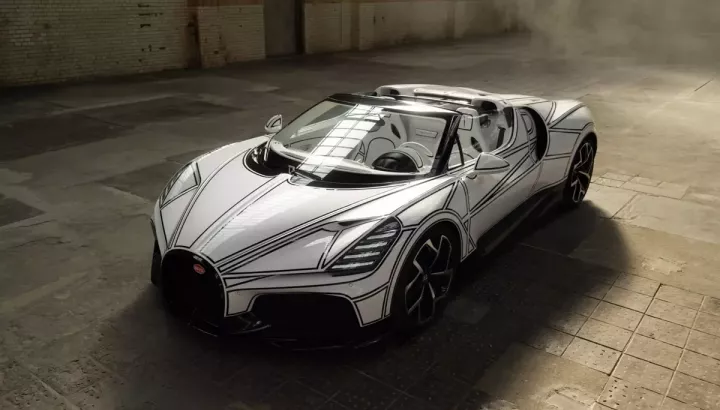 Bugatti W16 Mistral Blanc Éternel - siêu xe có một không hai với hàng loạt chi tiết bằng sứ cao cấp