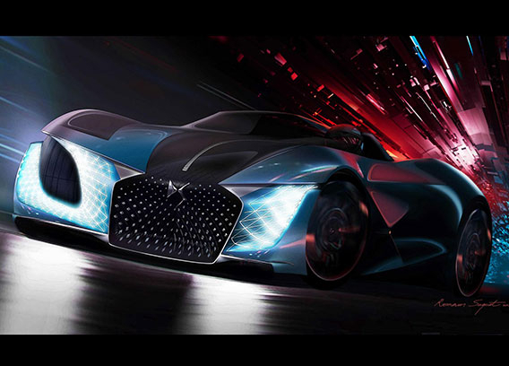 DS X E-Tense - "Xe trong mơ của năm 2035" với thiết kế bất đối xứng độc đáo