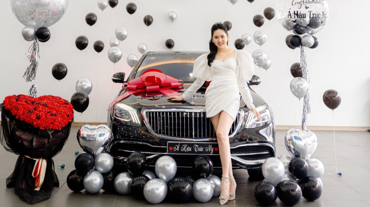 Không chọn gầm cao G63, Á hậu Trúc Ny tậu xe siêu sang êm ái Mercedes-Maybach S450 ở tuổi 27
