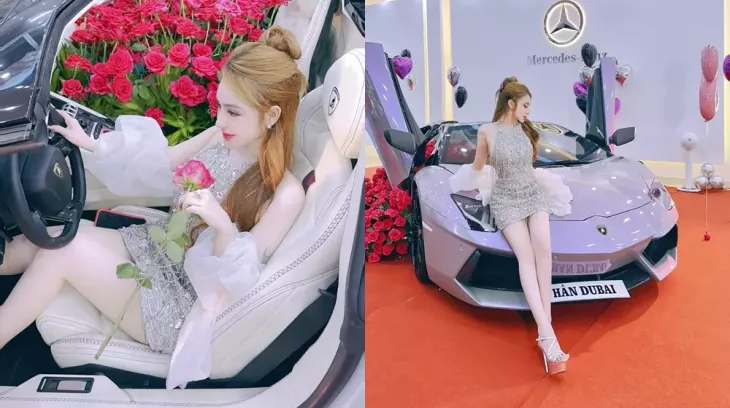 Hot girl 9X Hân Dubai tậu siêu xe Lamborghini Aventador mui trần