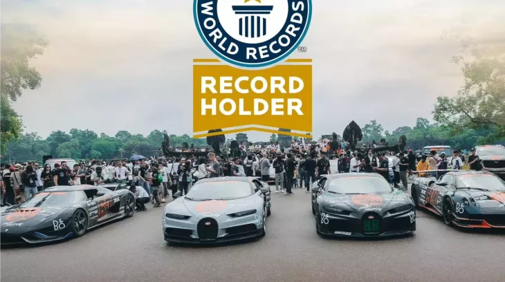 Campuchia đã phá kỷ lục về sự kiện trưng bày siêu xe lớn nhất thế giới, có đến 179 xe được trưng bày