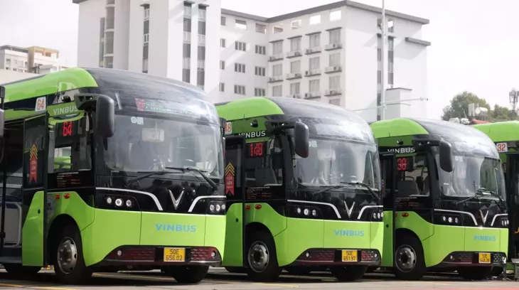 VinFast vận hành 9 tuyến xe buýt điện mới tại Tp. Hồ Chí Minh