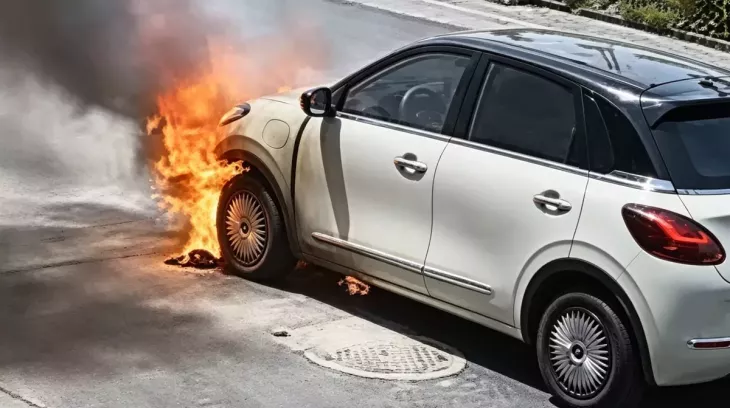 Xe điện giá rẻ Wuling Bingo bốc cháy khi đang đỗ trong kỳ nghỉ lễ Quốc tế Lao động