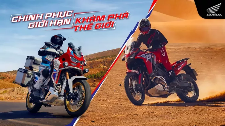 Honda Africa Twin 2026 ra mắt Việt Nam với màu sắc và tem xe mới
