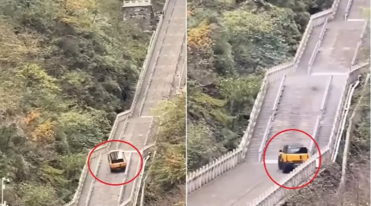 Bắt chước Land Rover, Chery thực hiện thử thách leo “999 bậc thang lên trời” nhưng nhận kết quả ê chề