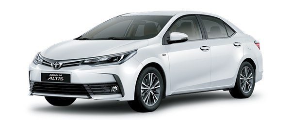 Mẫu Toyota Corolla Altis màu trắng