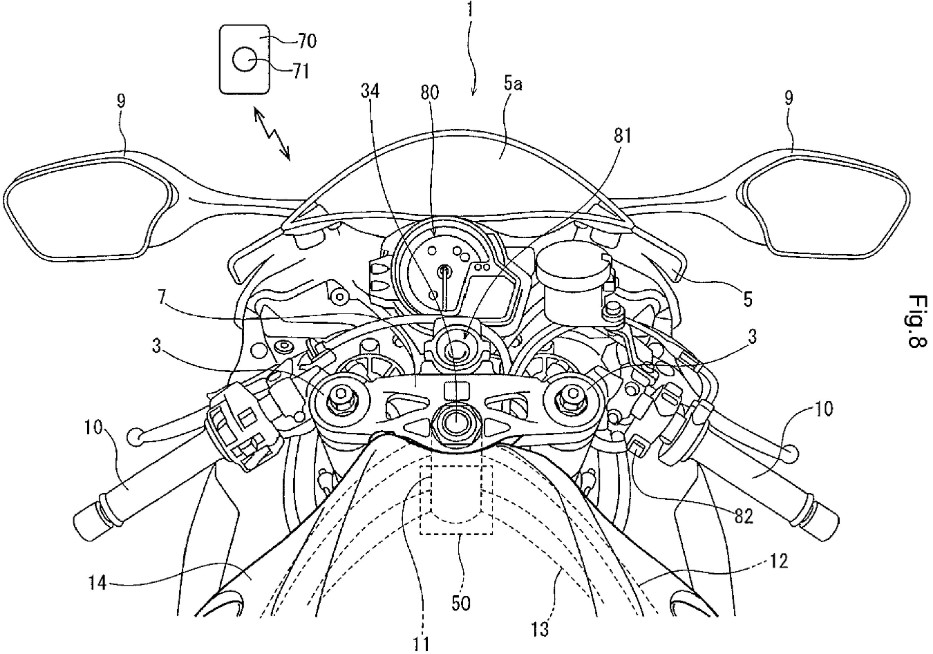 Bản vẽ thiết kế chỉ ra bộ khóa thông mính sẽ có mặt trên Honda CBR250RR Bản vẽ thiết kế chỉ ra bộ khóa thông mính sẽ có mặt trên Honda CBR250RR