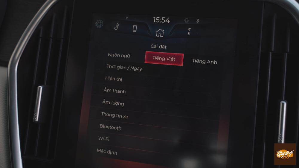 Màn hình giải trí trung tâm đã có khả năng hiển thị Tiếng Việt đầy đủ Màn hình giải trí trung tâm đã có khả năng hiển thị Tiếng Việt đầy đủ