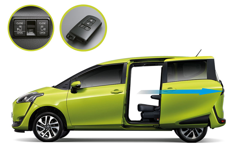Toyota Sienta 2019 có cửa trượt chỉnh điện hai bên Toyota Sienta 2019 có cửa trượt chỉnh điện hai bên
