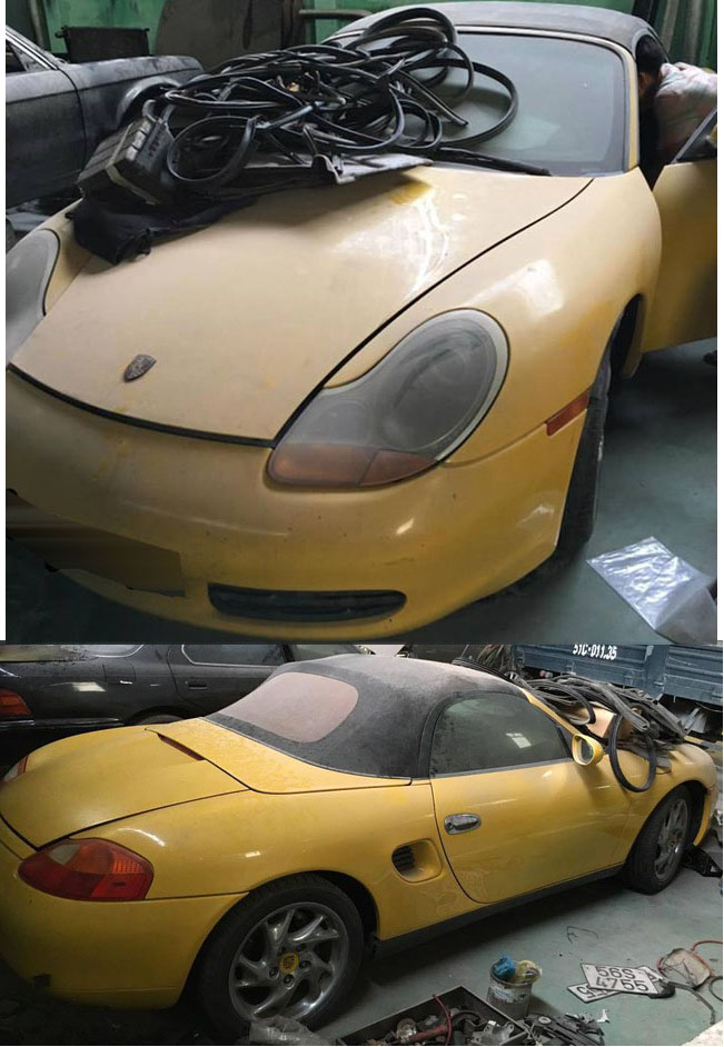 Porsche Boxster 986 bị bỏ rơi tại một garage ở Sài thành vào năm 2017 Porsche Boxster 986 bị bỏ rơi tại một garage ở Sài thành vào năm 2017