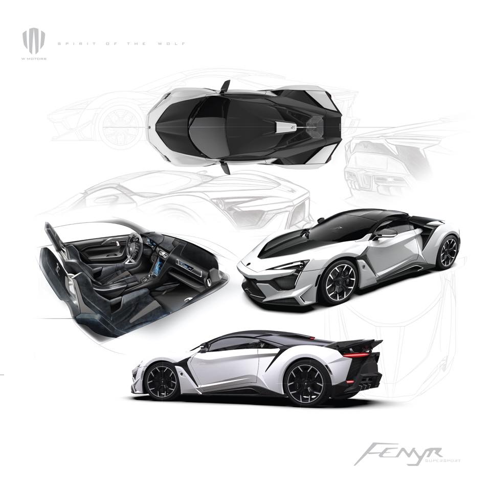 Hình ảnh phác họa những chiếc Fenyr SuperSport với màu sắc khác nhau Hình ảnh phác họa những chiếc Fenyr SuperSport với màu sắc khác nhau