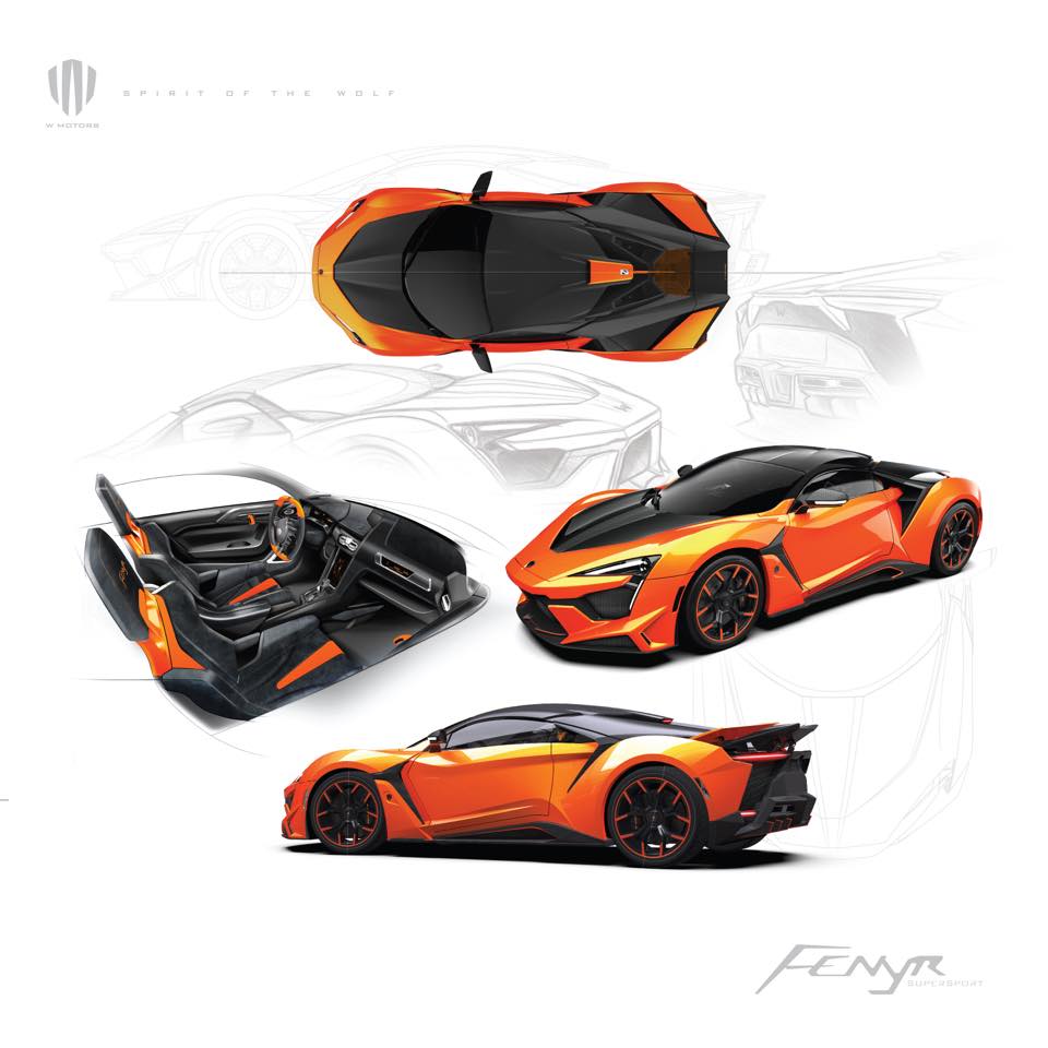 Hình ảnh phác họa những chiếc Fenyr SuperSport với màu sắc khác nhau Hình ảnh phác họa những chiếc Fenyr SuperSport với màu sắc khác nhau